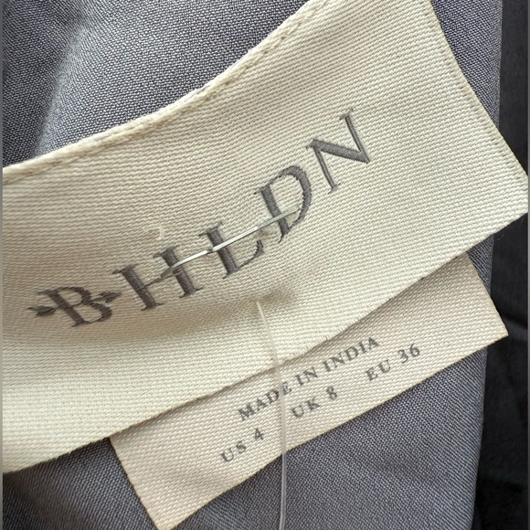 Anthropologie BHLDN Sadia Gray Floral Embroidered Bridesmaid Dress Size 4 - Picture 5 of 8